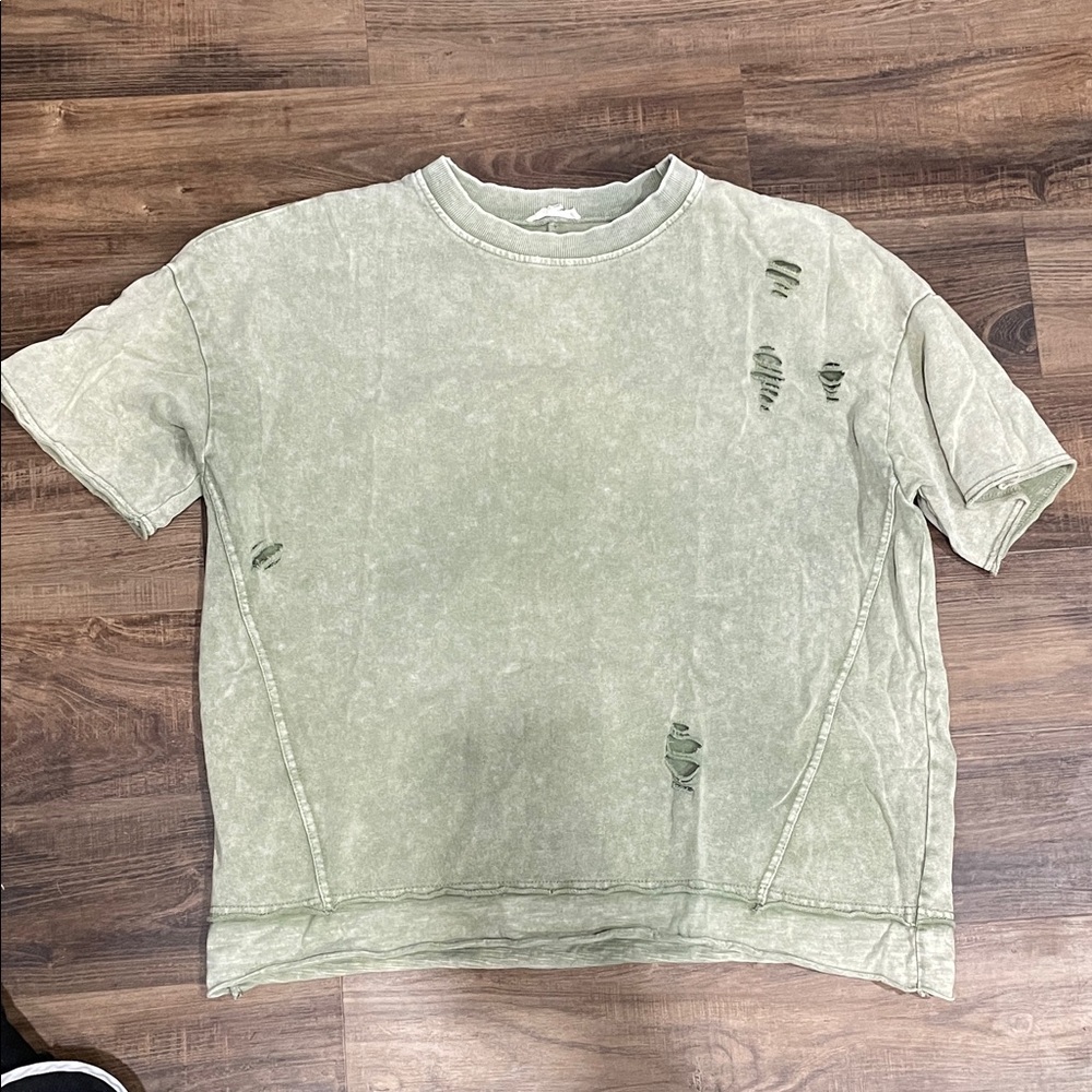 Entro Vintage Wash Olive Short Sleeve Tee